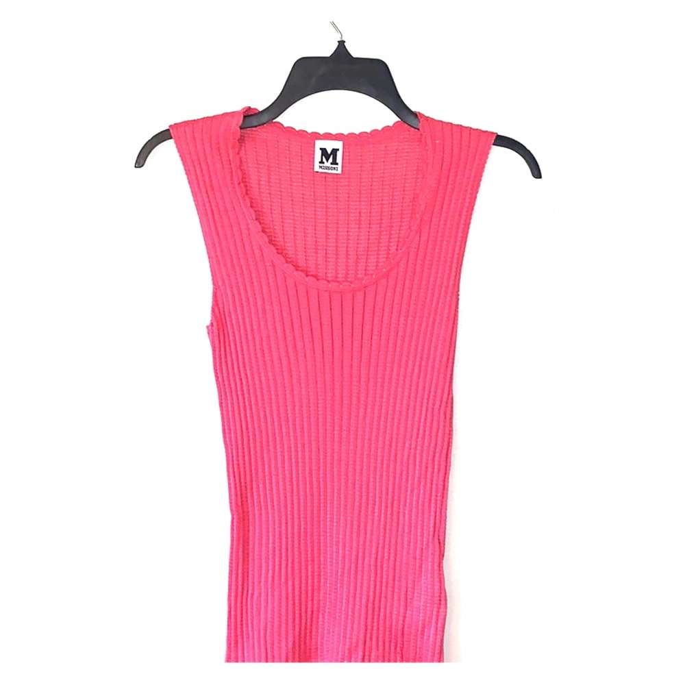 Missoni knit pink ribbed tank style Y2K EUC